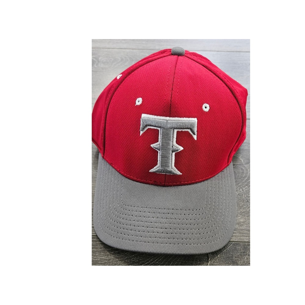"T" ProFlex ECO Baseball Cap‎ Hat Red Gray M/L Adjustable
